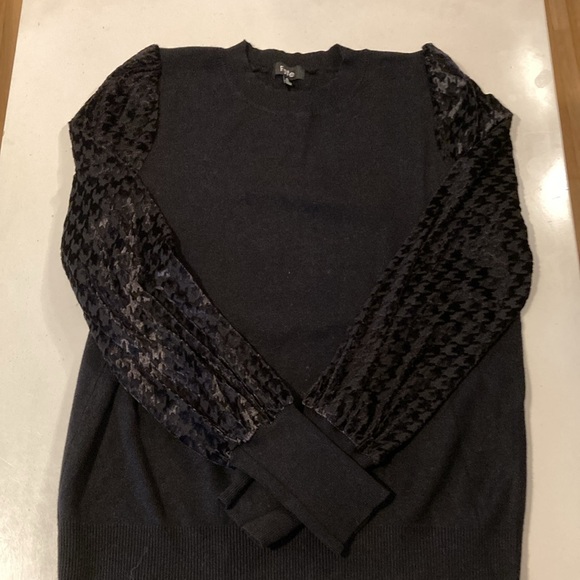 Fate Velvet Burnout Sleeve‎ Top Small Black - Picture 3 of 7